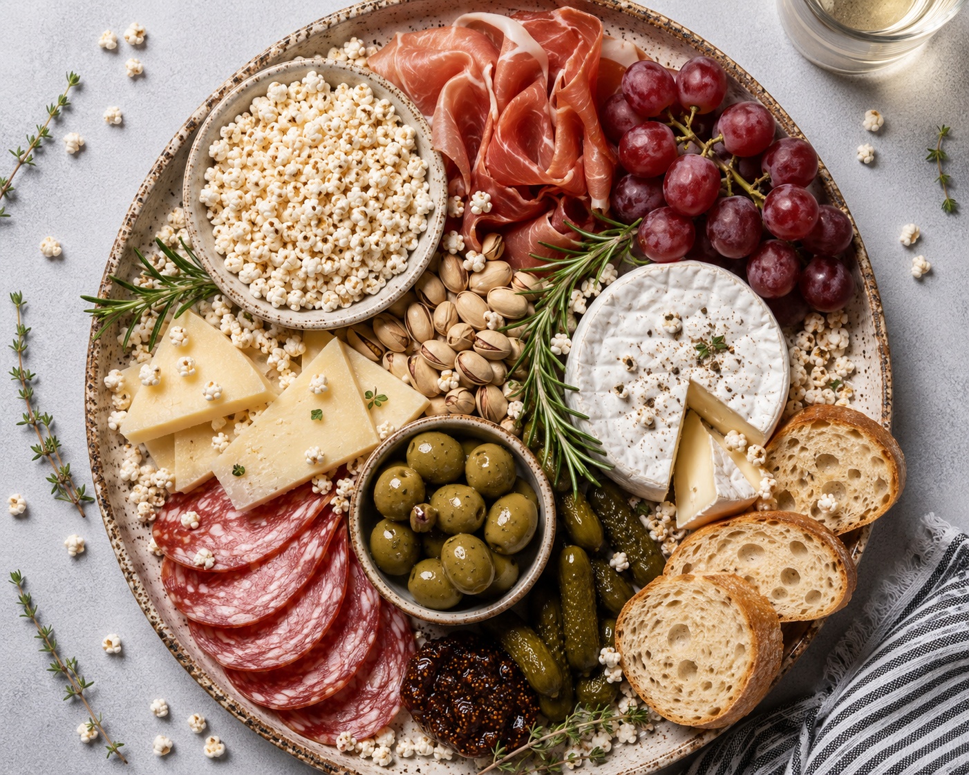 Charcuterie centerpiece.